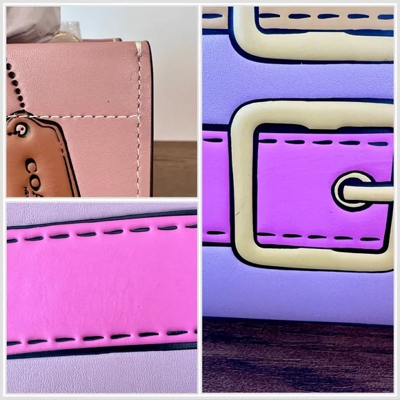 New Coach Cashin Carry Bag 22 with Trompe L'oeil Print in Light Blush Multi - Picture 11 of 11